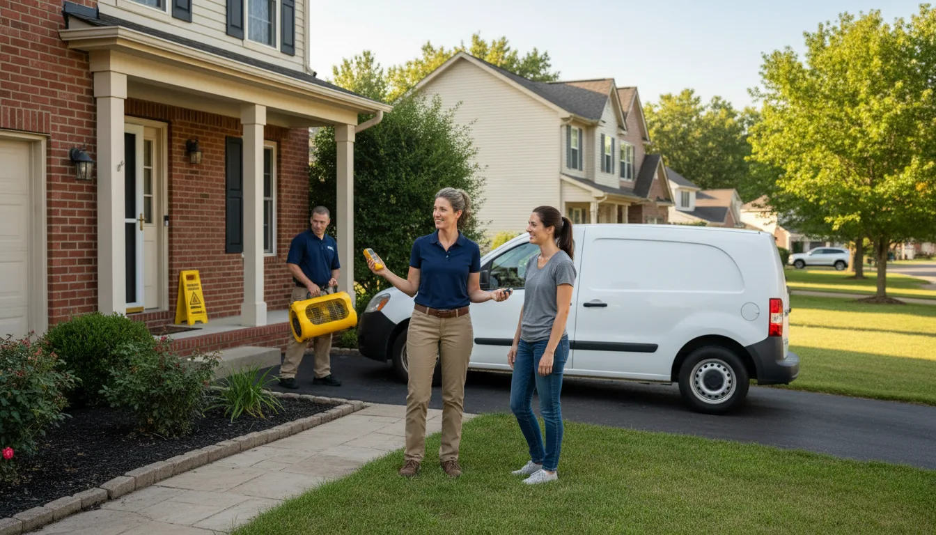 Residential water damage restoration in Greenville, NC